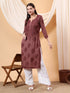 Graceful Brown Chikankari Set